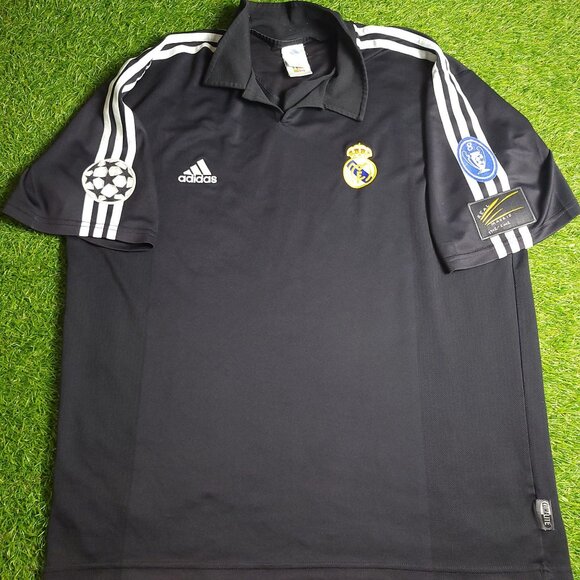 Zidane Real Madrid UEFA 2001 2002 Away Soccer Jersey Shirt L SKU# 134747 - Picture 2 of 9